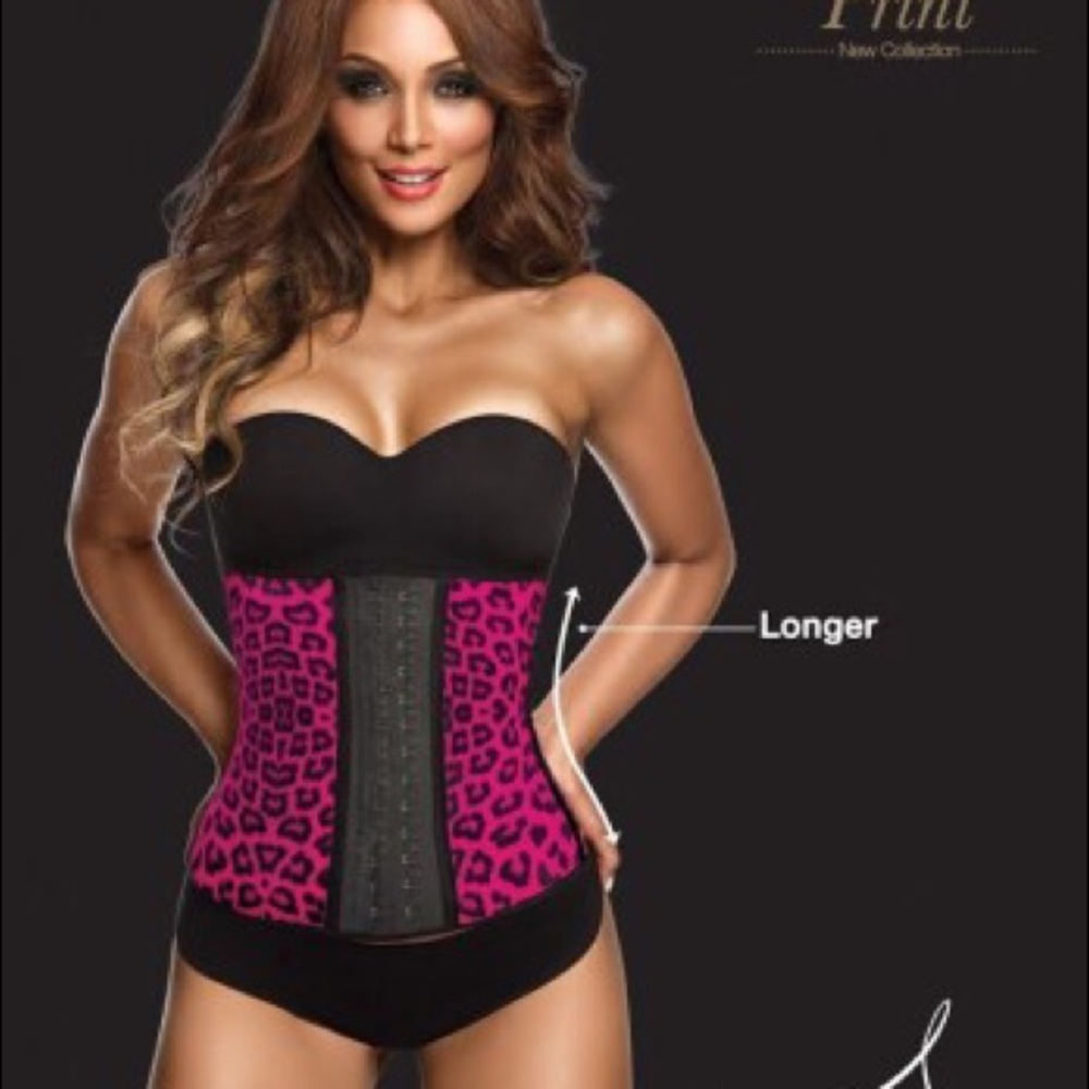 Ann Cherry Animal Print Latex Waist Trainer